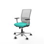 PIQUERAS Y CRESPO Silla de oficina Haches Turquesa y Blanco