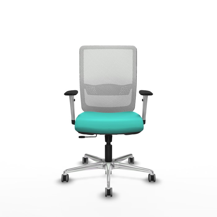 PIQUERAS Y CRESPO Silla de oficina Haches Turquesa y Blanco