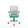 PIQUERAS Y CRESPO Silla de oficina Haches Turquesa y Blanco