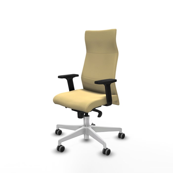 PIQUERAS Y CRESPO Sillón Albacete Crema con Mecanismo Sincro y Brazos 2D