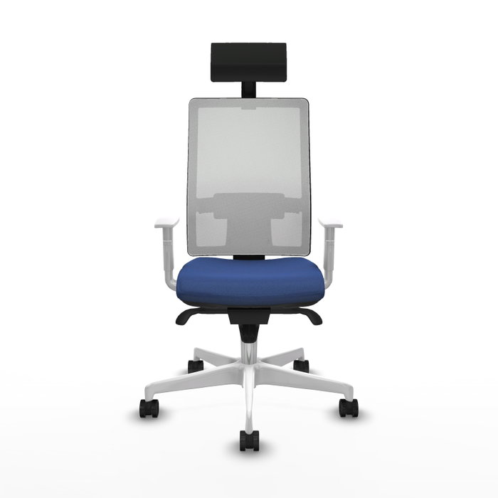 PIQUERAS Y CRESPO Silla de oficina Horna con mecanismo Sincro, Azul marino y Blanco PIQUERAS Y CRESPO Silla de oficina Horna con mecanismo Sincro, Azul marino y Blanco