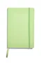Muitomas NOTESA5GN Cuaderno A5 Verde, Tapa Blanda Lisa con Cierre Elástico, Papel Marfil Rayado, 13x21 cm