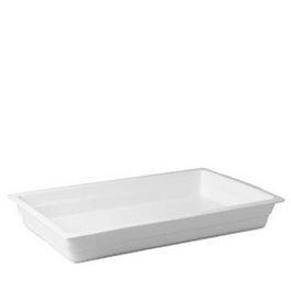 Verbano Cubeta de Porcelana GN 1/1 para Buffet - 53.5 cm Largo x 33 cm Ancho x 6.5 cm Alto