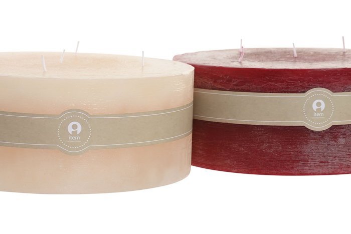 DKD Home Decor Set de 2 Velas de Cera de Parafina 25x25x10 cm