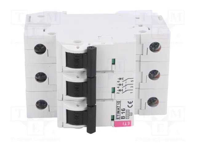 ETI POLAM Interruptor magnetotérmico ETIMAT 10 3P B16 16A 10kA