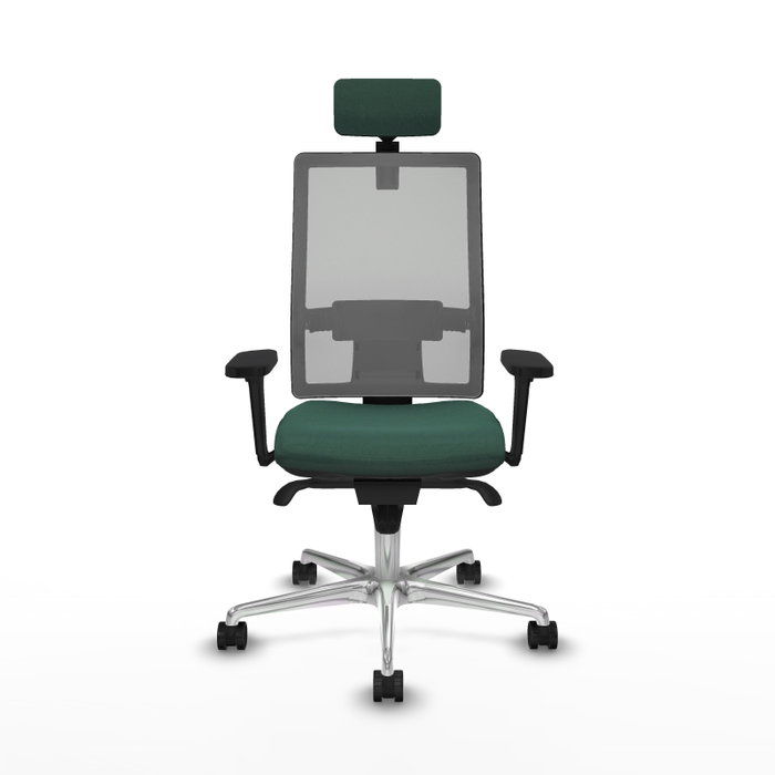 PIQUERAS Y CRESPO Silla de oficina Horna con mecanismo Sincro, Verde botella y Gris PIQUERAS Y CRESPO Silla de oficina Horna con mecanismo Sincro, Verde botella y Gris