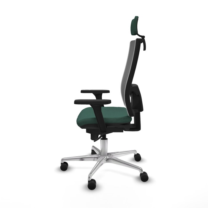 PIQUERAS Y CRESPO Silla de oficina Horna con mecanismo Sincro, Verde botella y Gris PIQUERAS Y CRESPO Silla de oficina Horna con mecanismo Sincro, Verde botella y Gris
