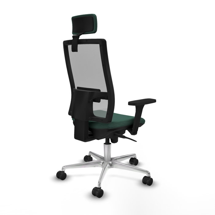 PIQUERAS Y CRESPO Silla de oficina Horna con mecanismo Sincro, Verde botella y Gris PIQUERAS Y CRESPO Silla de oficina Horna con mecanismo Sincro, Verde botella y Gris