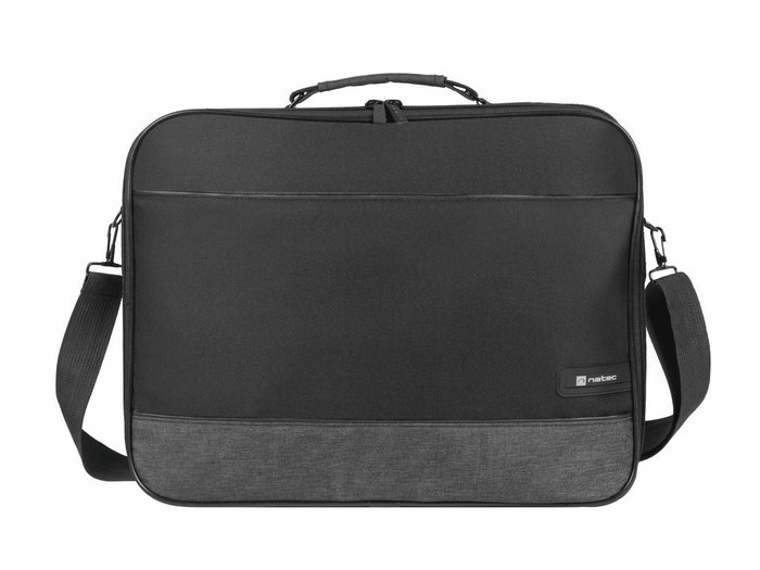 NATEC Impala 2 Maletín Bandolera para Portátil 17.3" (43.9 cm) - Universal, Negro/Gris, Poliéster, Resistente a Humedad y Golpes