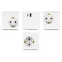 DeLOCK Cubo de 3 vías con seguro para niños y cargador USB PD 3.0 20 W, 1,5 m, blanco