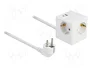 DeLOCK 11502 Regleta cúbica con 3 salidas AC y carga USB PD 3.0, 1,5 m, Blanco