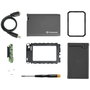 Transcend TS0GSJ25CK3 Carcasa para Disco Duro o SSD de 2.5 pulgadas, Gris