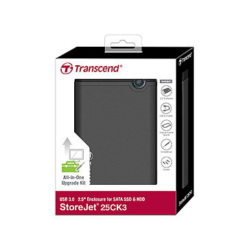 Transcend TS0GSJ25CK3 Carcasa Disco Duro/SSD 2.5" SATA 6Gb/s USB 3.2 Gen 1 Gris Transcend TS0GSJ25CK3 Carcasa Disco Duro/SSD 2.5" SATA 6Gb/s USB 3.2 Gen 1 Gris