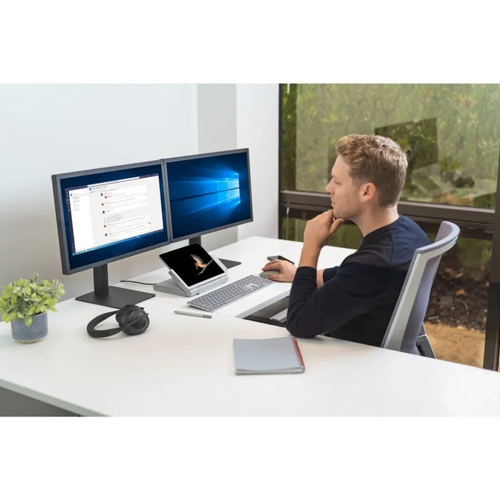 Kensington SureTrack - Ratón Inalámbrico de Viajes Ambidiestro, Dual Bluetooth 5.0 y RF 2.4 GHz, 2400 DPI, Seguimiento en Cristal, 3 Botones, Color Negro