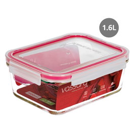 Vassary Táper hermético rectangular de cristal 1600ml