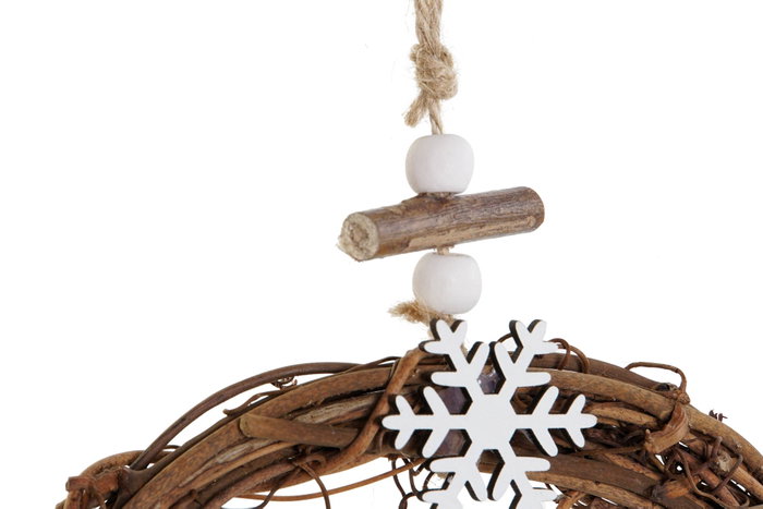 DKD Home Decor Decoración Colgante de Madera Surtida 30x3x15 cm