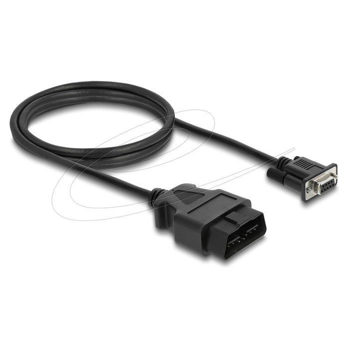 DeLOCK Cable adaptador OBD-2 a Sub-D 9 Pin hembra con tornillos 1,15 m