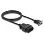DeLOCK Cable adaptador OBD-2 a Sub-D 9 Pin hembra con tornillos 1,15 m