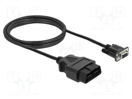 DeLOCK 64353 Cable adaptador OBD-2 a Sub-D 9 pines con tornillos, 1,15 m