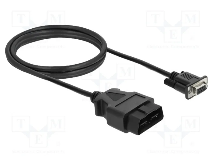 DeLOCK 64353 Cable adaptador OBD-2 a Sub-D 9 pines con tornillos, 1,15 m DeLOCK 64353 Cable adaptador OBD-2 a Sub-D 9 pines con tornillos, 1,15 m