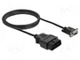 DeLOCK 64353 Cable adaptador OBD-2 a Sub-D 9 pines con tornillos, 1,15 m