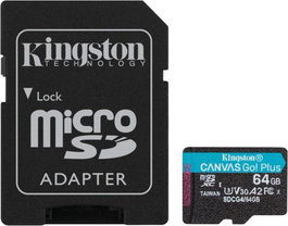 Kingston Canvas Go Plus Micro SD 64GB con adaptador