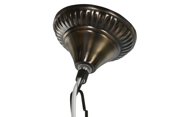 DKD Home Decor Lámpara de Techo Craquelado 25 Surtida de Cristal y Metal