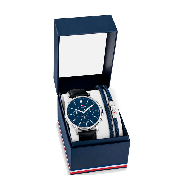Tommy Hilfiger Reloj Tyson 2770161 con esfera azul y correa de cuero Tommy Hilfiger Reloj Tyson 2770161 con esfera azul y correa de cuero