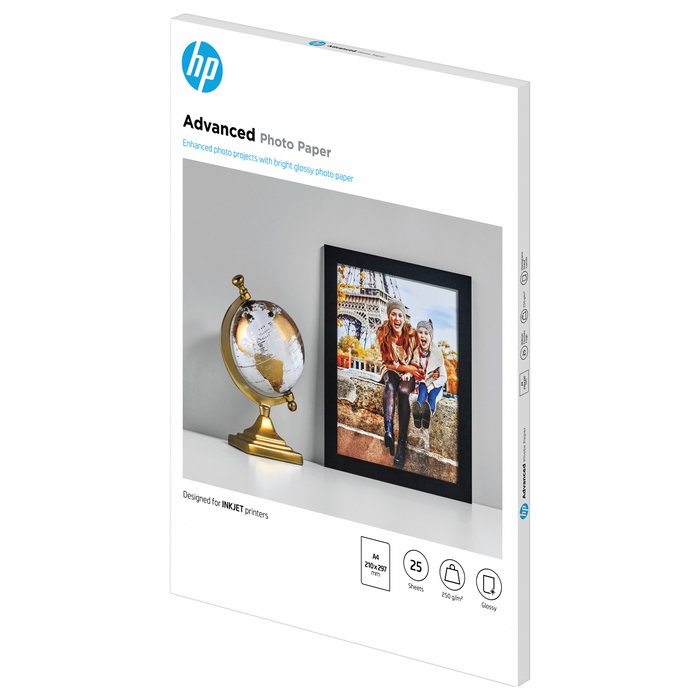 HP Papel Fotográfico Advanced Glossy A4 - 25 Hojas