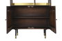 DKD Home Decor Estanteria Marron Oscuro Dorado Mango Metal 90 x 200 x 35 cm