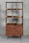 DKD Home Decor Estanteria Marron Oscuro Dorado Mango Metal 90 x 200 x 35 cm