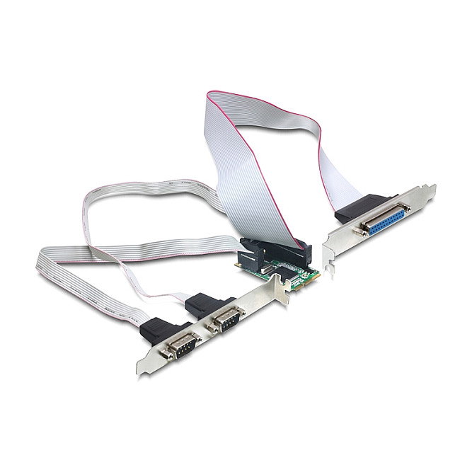DeLOCK 95232 Tarjeta de interfaz Mini PCI Express con 2 puertos RS-232 y 1 paralelo DeLOCK 95232 Tarjeta de interfaz Mini PCI Express con 2 puertos RS-232 y 1 paralelo