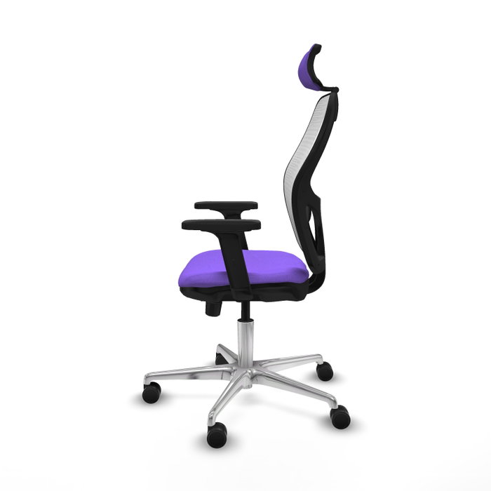 PIQUERAS Y CRESPO Silla de oficina Jorquera con mecanismo Sincro/Traslack, Lila y Blanco