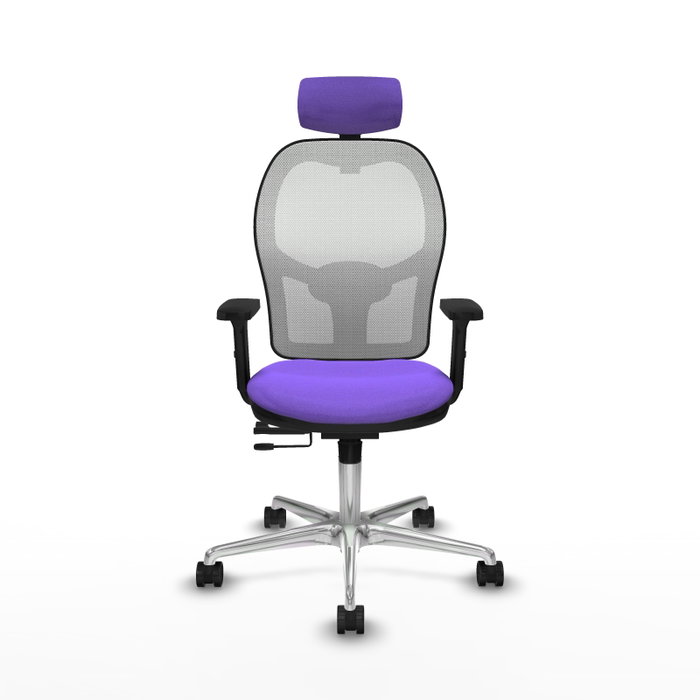 PIQUERAS Y CRESPO Silla de oficina Jorquera con mecanismo Sincro/Traslack, Lila y Blanco