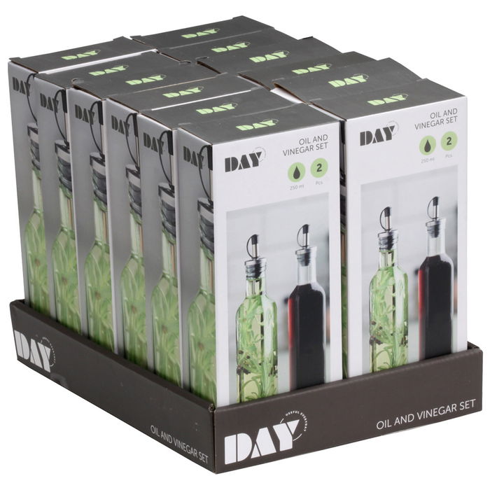 Day Aceitera Y Vinagrera Juego 2 Piezas 250 Ml Vidrio Silicona Plástico Day Aceitera Y Vinagrera Juego 2 Piezas 250 Ml Vidrio Silicona Plástico