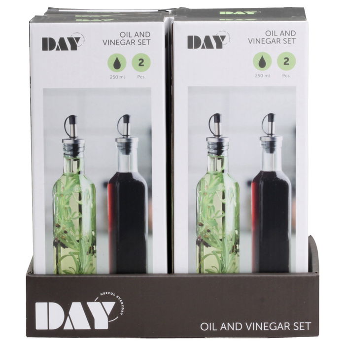 Day Aceitera Y Vinagrera Juego 2 Piezas 250 Ml Vidrio Silicona Plástico Day Aceitera Y Vinagrera Juego 2 Piezas 250 Ml Vidrio Silicona Plástico