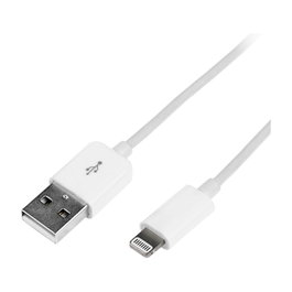 LogiLink Cable Lightning a USB-A, 1 m, Blanco
