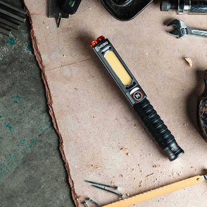 Nebo Big Larry Pro+ Linterna de Trabajo Recargable USB-C, Luz COB 600 Lúmenes, IPX7 Impermeable, con Clip y Base Magnética, Color Negro Nebo Big Larry Pro+ Linterna de Trabajo Recargable USB-C, Luz COB 600 Lúmenes, IPX7 Impermeable, con Clip y Base Magnética, Color Negro