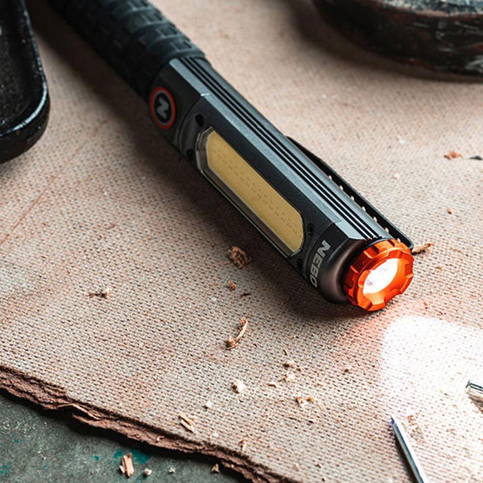 Nebo Big Larry Pro+ Linterna de Trabajo Recargable USB-C, Luz COB 600 Lúmenes, IPX7 Impermeable, con Clip y Base Magnética, Color Negro Nebo Big Larry Pro+ Linterna de Trabajo Recargable USB-C, Luz COB 600 Lúmenes, IPX7 Impermeable, con Clip y Base Magnética, Color Negro