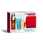 Clarins DOUBLE SERUM LIGHT TEXTURE ESTUCHE 4 pz Tratamiento antiedad para piel con doble eficacia y absorción inmediata.