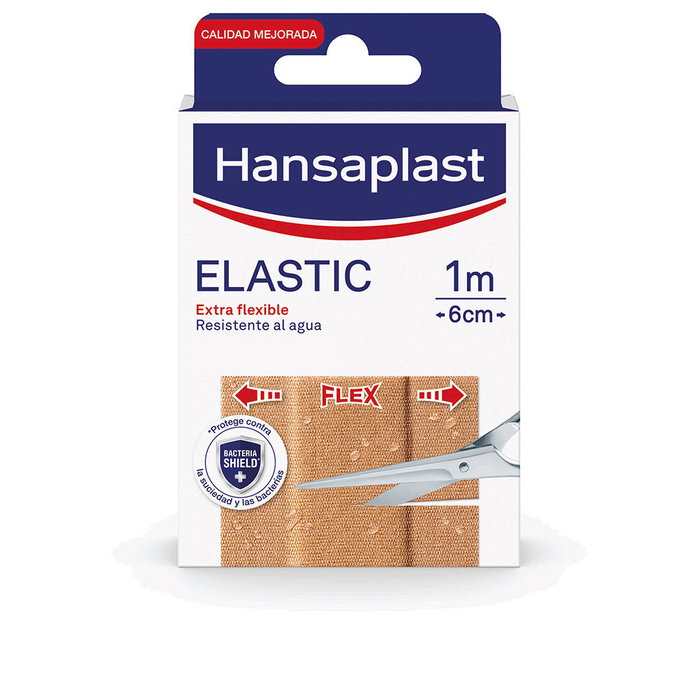 Hansaplast HP ELASTIC Apósitos Tira 1 m * 6 cm, Apósito Extra flexible, Vendaje para Protección de Heridas, 1 Unidad Hansaplast HP ELASTIC Apósitos Tira 1 m * 6 cm, Apósito Extra flexible, Vendaje para Protección de Heridas, 1 Unidad