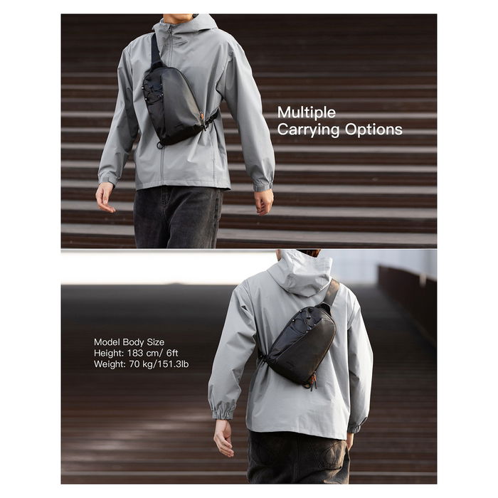 Inateck FB01003 Bolso de Hombro Unisex Negro 24.5cm x 14cm x 5.5cm