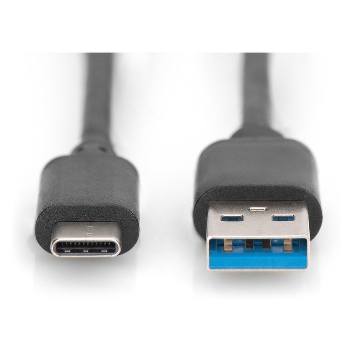 Digitus Cable USB-C a USB-A 3.2 Gen 1 (5 Gbit/s), 1 m, Negro, Tipo C -A St/St 1.0m