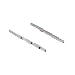 Emuca Guías para mesa extensible Lunch+39, Aluminio, Anodizado inox
