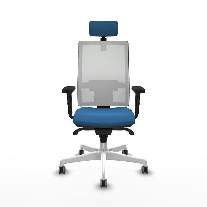 PIQUERAS Y CRESPO Silla de oficina Horna con Mecanismo Sincro Azul claro y Blanco