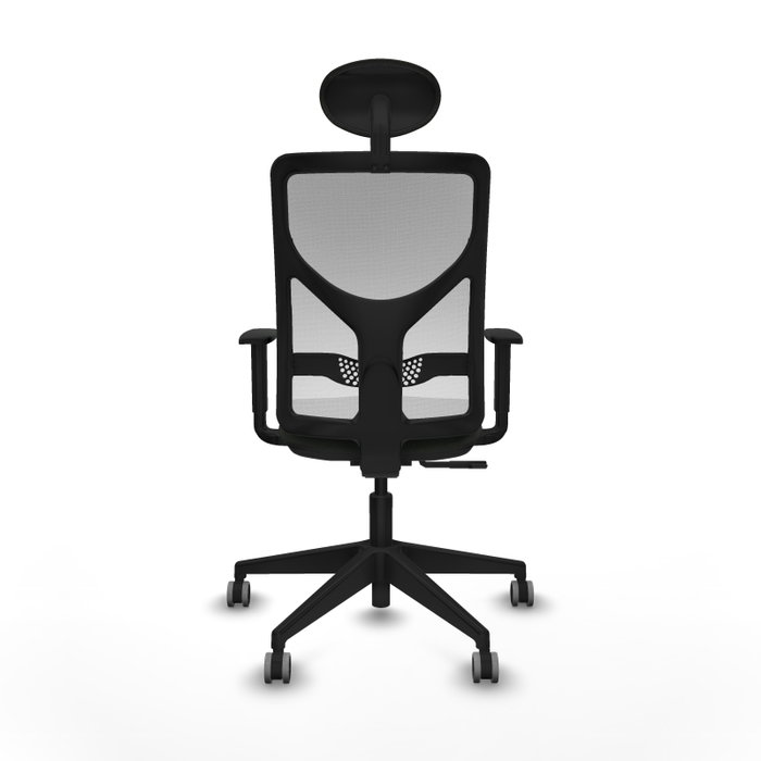 PIQUERAS Y CRESPO Silla de oficina Motilla con mecanismo Sincro, Blanco y Negro