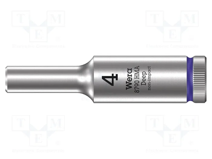 WERA Vaso Hexagonal 4mm 1/4 de pulgada 50mm WERA Vaso Hexagonal 4mm 1/4 de pulgada 50mm