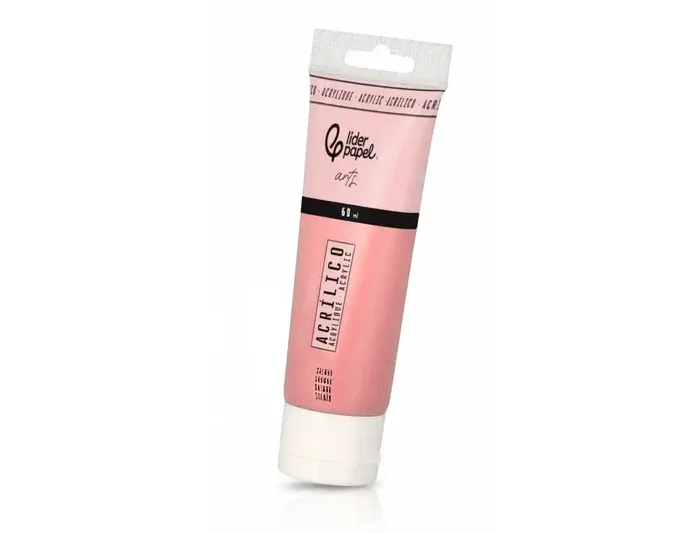 Liderpapel Pintura Acrilica Tubo de Plastico 60 ml Color Salmon