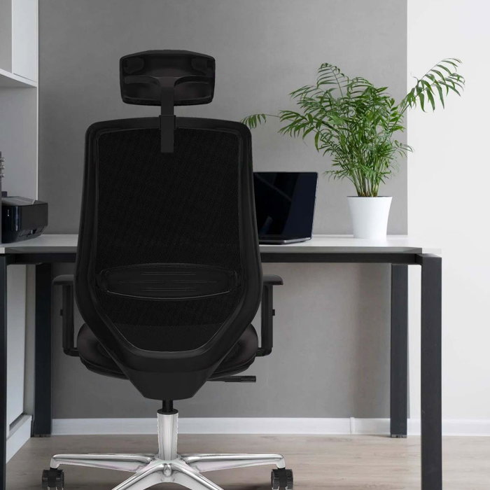 PIQUERAS Y CRESPO Silla de oficina Mardos con mecanismo Sincro Blanco y Negro