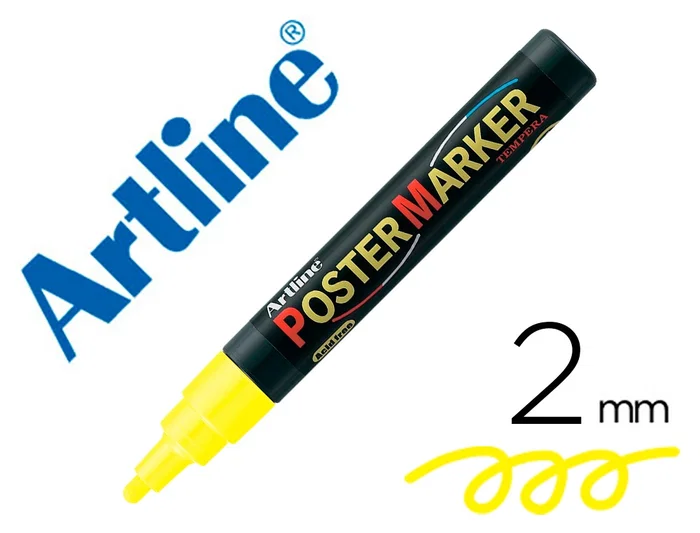 Artline EPP-4-AMA FLU Rotulador Poster Marker Punta Redonda 2 mm Amarillo Fluor Artline EPP-4-AMA FLU Rotulador Poster Marker Punta Redonda 2 mm Amarillo Fluor